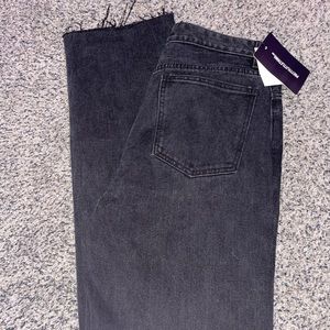 Black straight leg jeans
